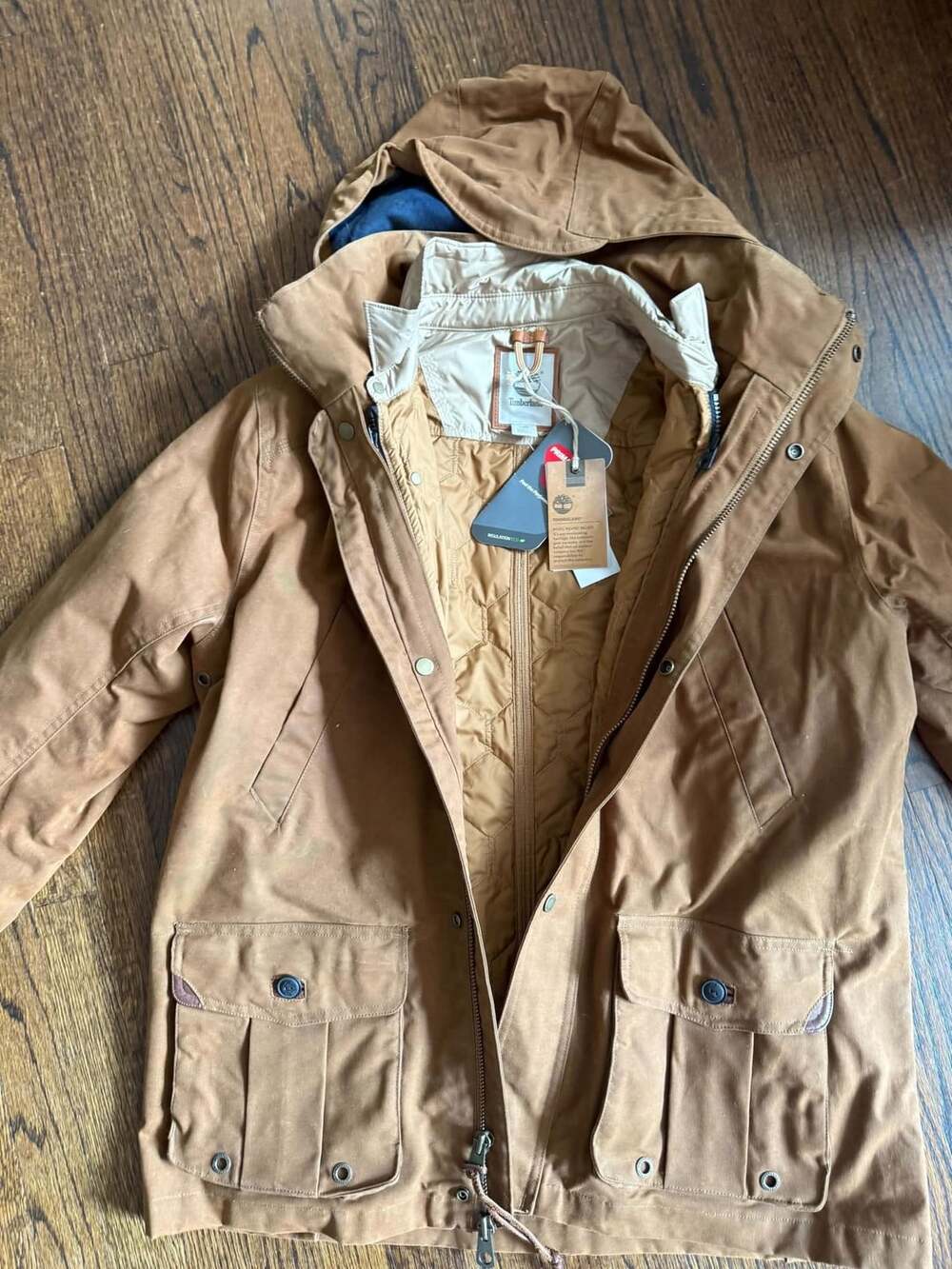 Timberland Mt Davis Waxed Canvas Utility Jacket Brown